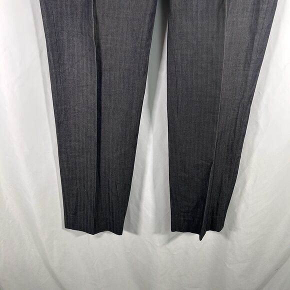 Armani Exchange Dress Pants Men's 33 Reg Grey Striped Flat Front 100% Cotton - Picture 3 of 9